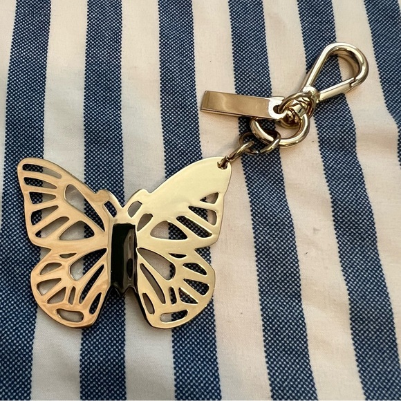 Jessica Simpson Gold Butterfly Bag Charm or Key Holder - Picture 5 of 7